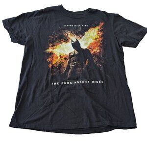 The Dark Knight Rises 2012 Adult Medium T-shirt Black Short Sleeve Promo Batman